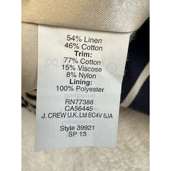 J Crew Schoolboy Size 2 Blazer Navy Striped Preppy Old Money Nautical Academia - Picture 10 of 12